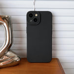 IPhone 15 Phone Case Designed by SDIK&SSIK - Black Ultra Slim Case W/Camera Cover