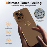 IPhone 14 Pro Max Case by Gukalong - Heart Design Heavy Duty Silicone Phone Case w/ Screen Protector