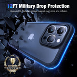 IPhone 14 Pro Case Designed by Tirriee - Military Style Protective Case - Black