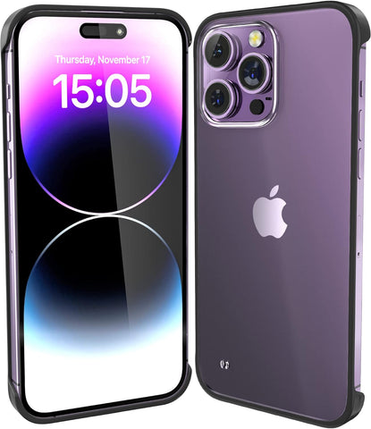 IPhone 14 Pro Case - TwoTry Unique Translucent Design Case - Black