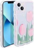 IPhone 14 Plus Case Fashion Tulip Shockproof Silicone Protective Case