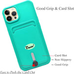 IPhone 14 Pro Max Case by Unov - Silicone Card Holder - Light Green