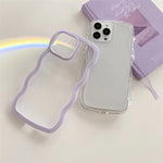 IPhone 15 Curly Wave Silicone Frame Shockproof Protective Phone Cover by Thcbme