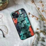 IPhone Cases - Multicolor Tetris Puzzle Design Silicone Protective - 14/12