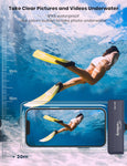 TUSEASY Waterproof Phone Pouch, Universal IPX8 Water Proof Case for iPhone 14/13/12/11 Pro Max & Galaxy S22