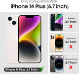 IPhone 14 Plus Designed by Uyiton [5 in 1 Case, 2 Pack Screen Protector + 2 Pack Camera Lens Protector, Liquid Silicone Shockproof Drop Protection 6.7 Inch, Light Purple