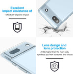 Google Pixel 7A Case Crystal Clear Anti-Yellowing Shock-Absorption Scratch Resistant Premium Flexible TPU Silicone Cover Case