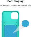 IPhone 14 Pro Max Case by Unov - Silicone Card Holder - Light Green