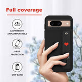 Google 8 Phone Case Wrist Strap Stand Case with Glass Screen Protector