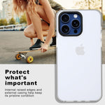 IPhone 15 Por Max Case by Kinferte - Clear Shockproof Slim Protective Case
