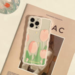 IPhone 14 Plus Case Fashion Tulip Shockproof Silicone Protective Case