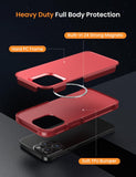 IPhone 15 Pro Phone Case Design by Kimguard - Red Magnetic Military Protection Heavy Duty