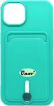 IPhone 14 Pro Max Case by Unov - Silicone Card Holder - Light Green