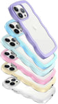 IPhone 15 Curly Wave Silicone Frame Shockproof Protective Phone Cover by Thcbme