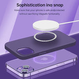 IPhone 14 Plus 6.7 Case Bescoupe Magnetic Silicone Shockproof - Purple