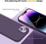 IPhone 14 Plus 6.7 Case Bescoupe Magnetic Silicone Shockproof - Purple