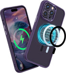 IPhone 14 Pro Max Case Design by Mateprox - Magnetic Translucent Matte Purple Phone Case