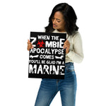 Marine Zombie Apocalypse Metal Print