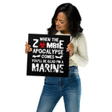 Marine Zombie Apocalypse Metal Print