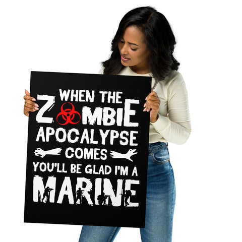 Marine Zombie Apocalypse Metal Print