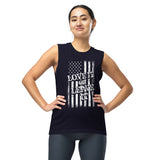Love It Or Leave It USA Pride Muscle Shirt